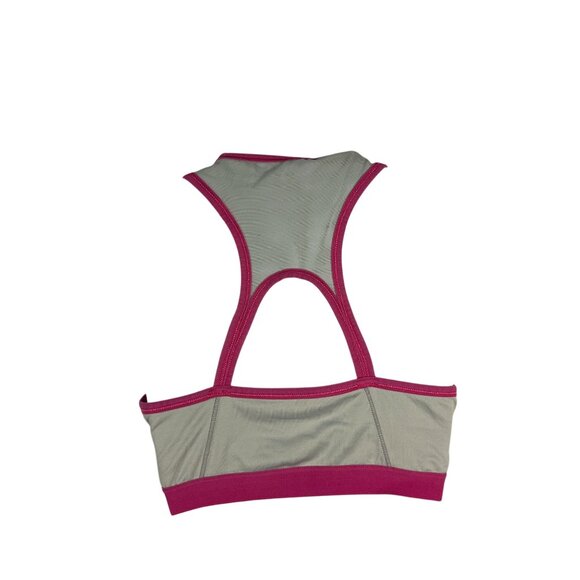 Danskin Now Womens Racerback Sports Bra Large Gray & Pink - Picture 2 of 3